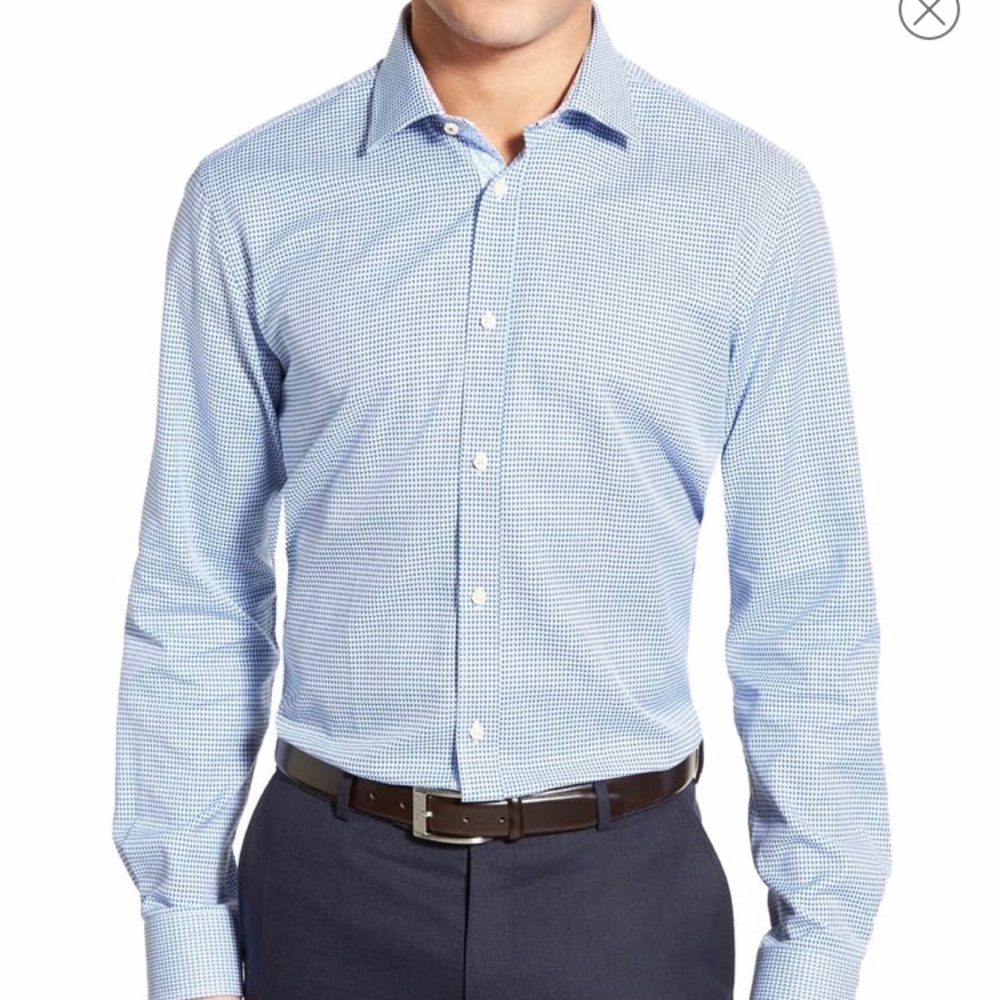 Ted Baker Endurance Blue Gingham Button Down